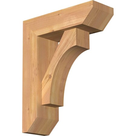 Ekena Millwork Westlake Slat Smooth Bracket w/ Offset Brace, Western Red Cedar, 5 1/2"W x 16"D x 20"H BKT0604X16X20WTL06SWR